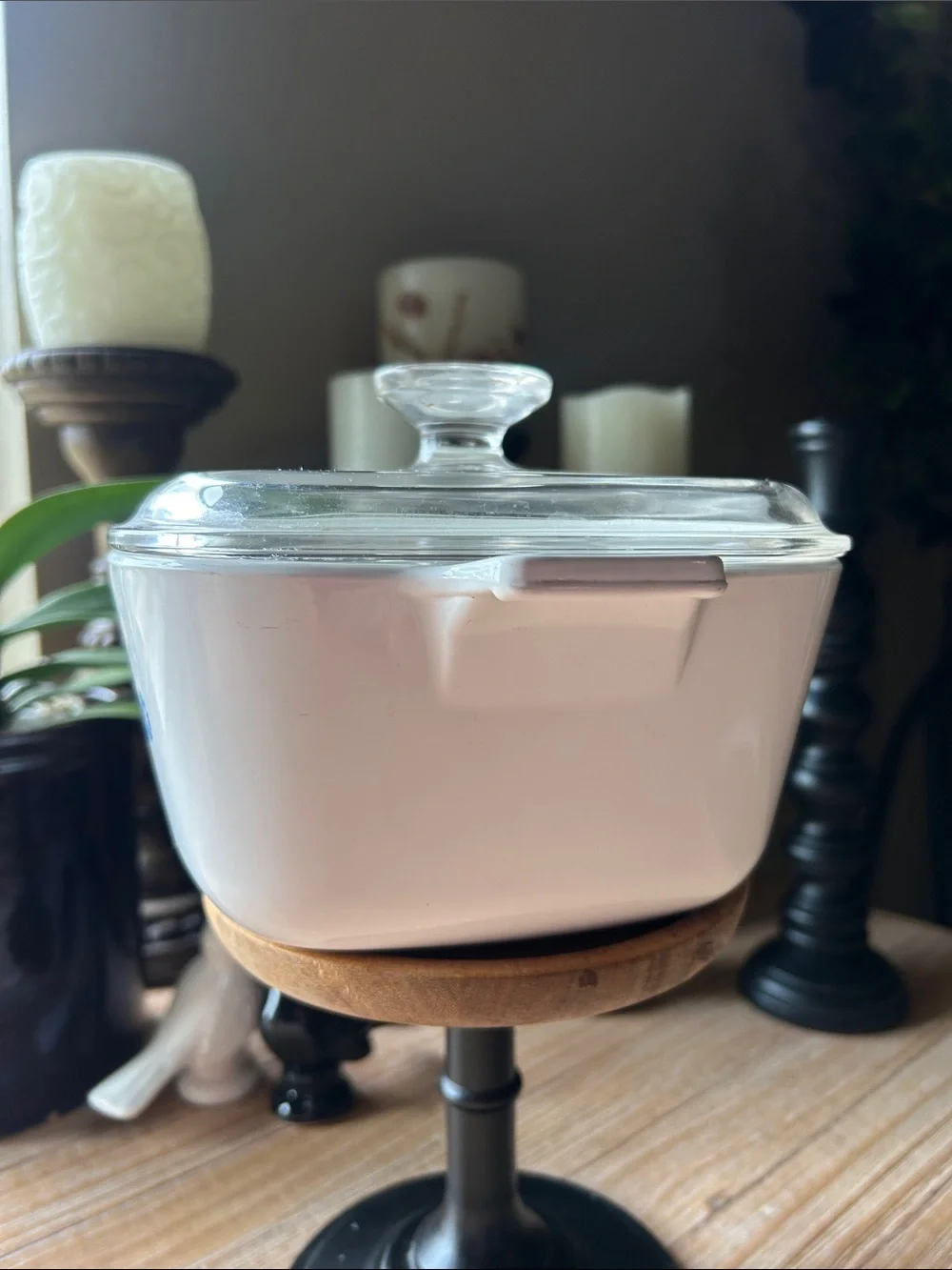 Vintage  CorningWare Blue Cornflower Casserole Dish & Glass Lid.